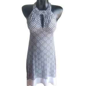 Laundry By Shelli Segal Black and White Halter Dress